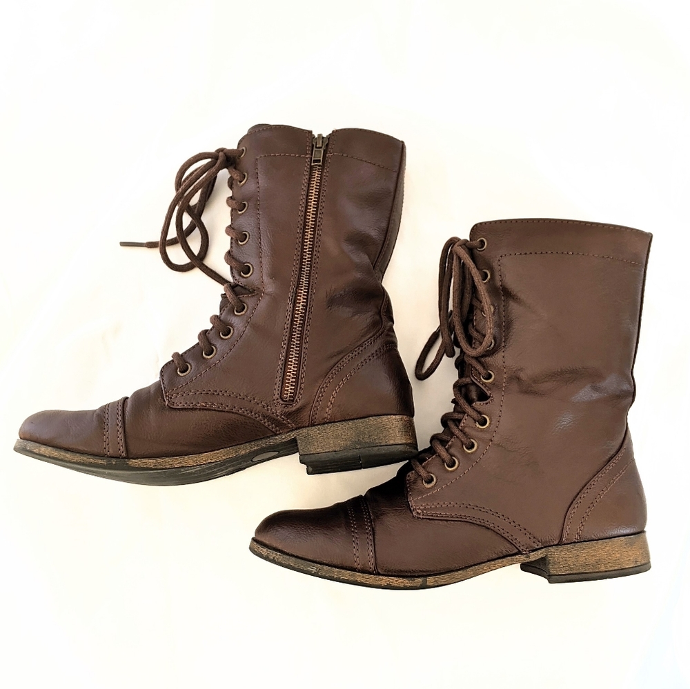 JUSTFAB Blake Dark Brown Combat boot